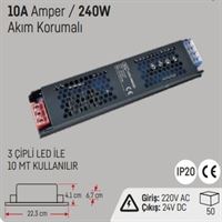 10A.240W  İÇ MEKAN LED TRAFOSU 24V. 1